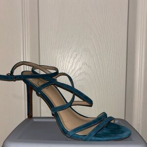 Teal Strappy Heels